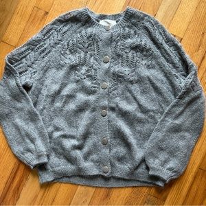 Sezane Mohair Wool Sweater with Buttons